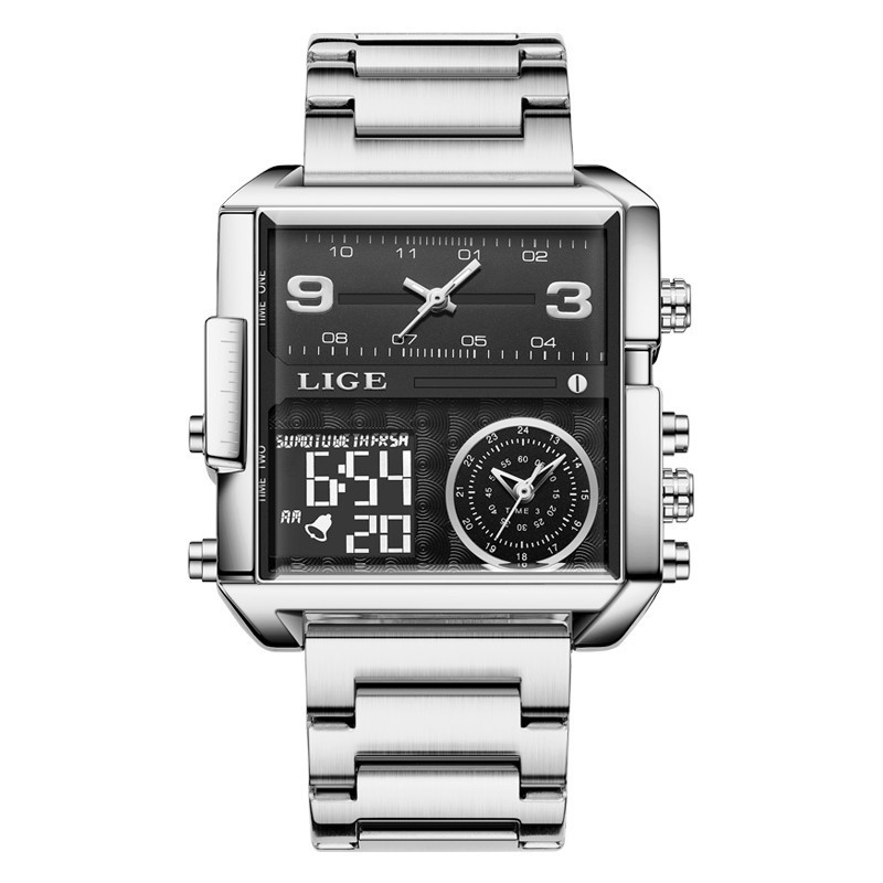 Picture of Dual Display Square Quartz Watch Men's Watch Fashion Business Personality Casual Large Dial Domestic Wristwatch Cross-border Wholesale