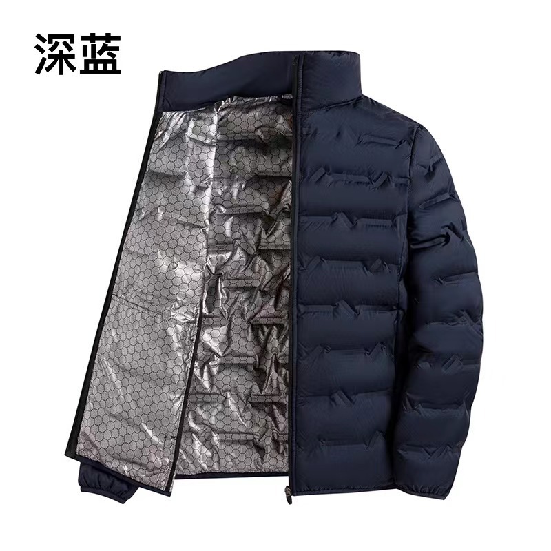 2024 Autumn and Winter New Thickened White Duck Down Solid Color Graphene Warm Business Cross-border Collar Down Jacket for Men