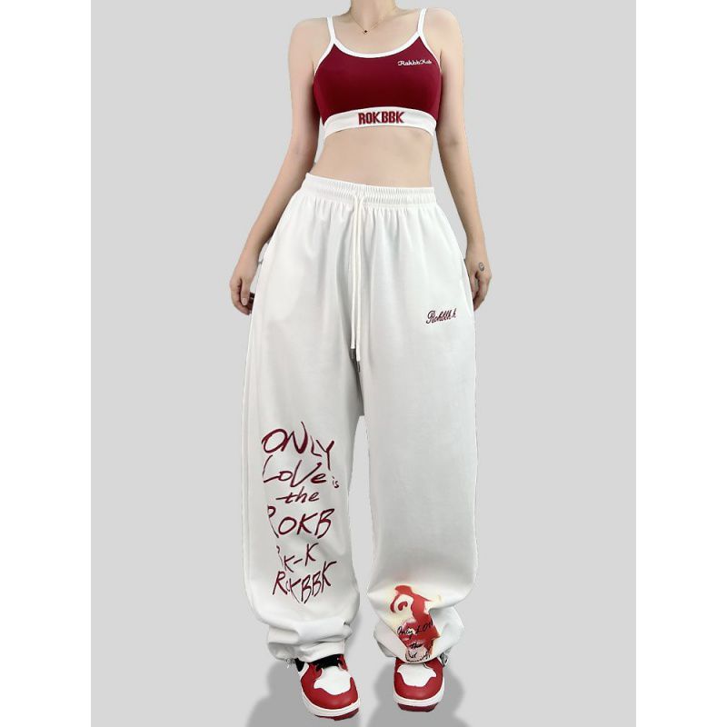 Cross-border Drawstring Street Dance Fashion Brand Sports Pants Jazz Dance Jazz Pants Women's Casual Pants Loose Trousers New Trend