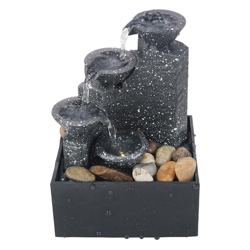 Picture of Living Room Home Office Desktop Small Fountain to Attract Wealth and Flowing Water Ornaments Landscape Decorations Craft Gifts