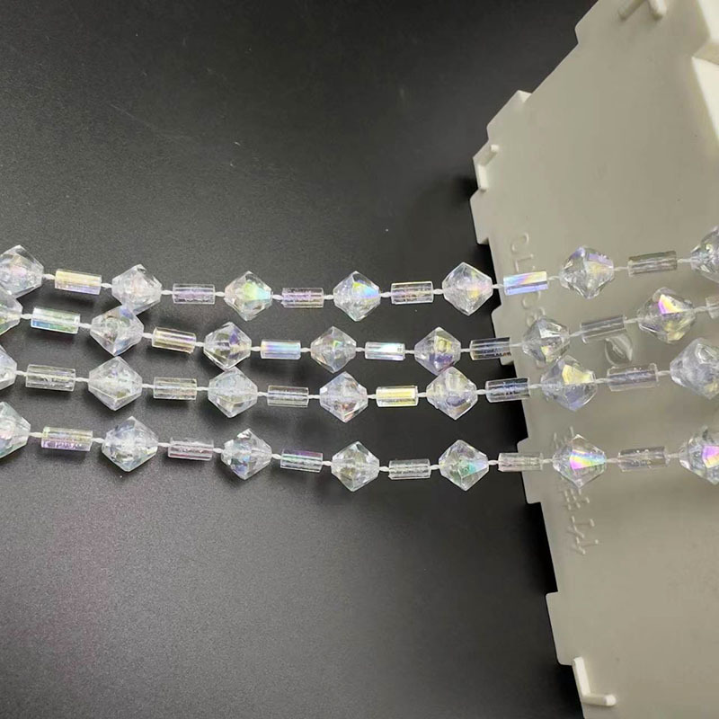 Picture of Acrylic bead curtain line curtain wedding road lead crystal string wedding scene stage ceiling decoration diy door curtain partition