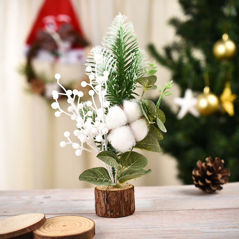 Picture of Christmas tree decoration small ornaments window mini Christmas tree gifts Christmas table small Christmas tree decorations