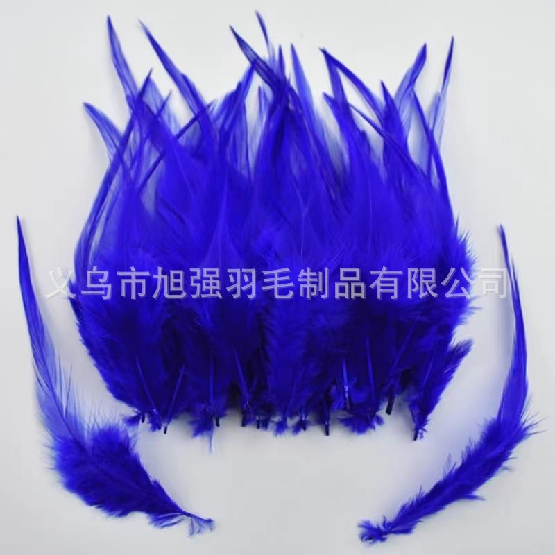 Picture of Feather wholesale sharp feather color chicken feather big white tip diy dream catcher handmade crafts earrings clothing accessories