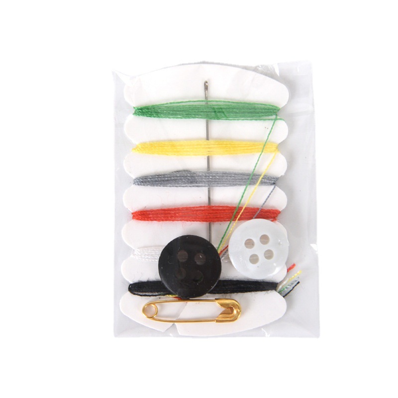 Picture of Household sewing kit disposable six-thread ordinary buckle sewing kit travel hotel hand stitching storage bag color sewing box