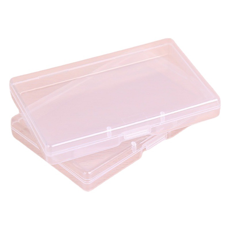 Factory pp transparent plastic empty box jewelry packaging box with lid rectangular electronic parts tool business card storage box