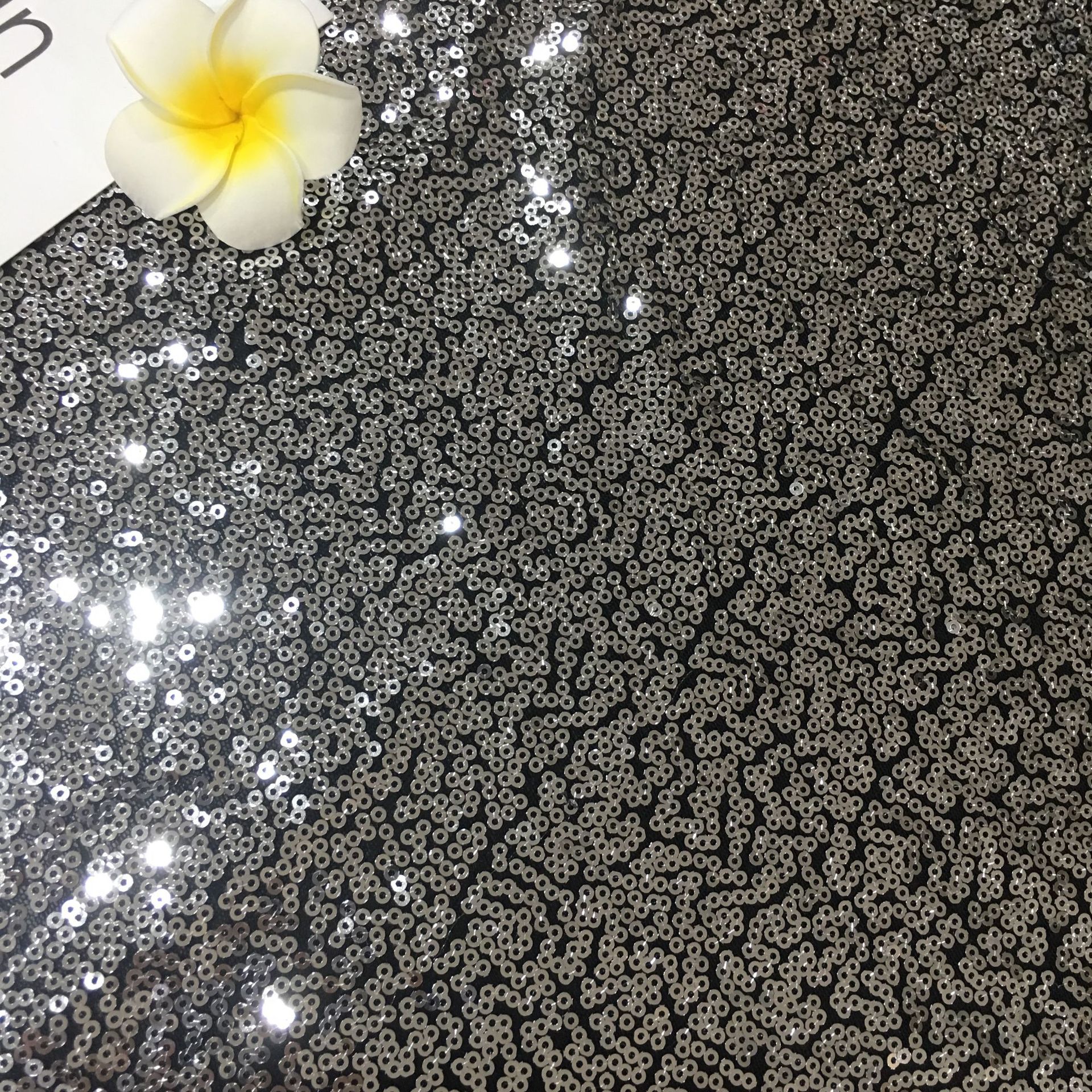 Picture of Spot wholesale 3mm sequin cloth scrambled sequin fabric wedding costume sequin fabric beaded fabric