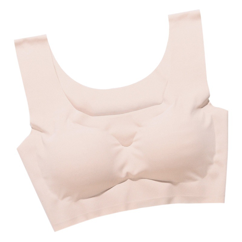Factory wholesale peace of mind generation Ice Silk seamless tube top no steel ring with chest pad sports underwear sexy beauty back wrapped chest