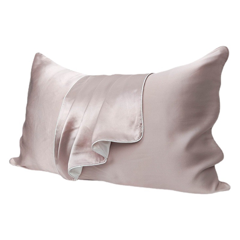 Spot wholesale 19 MMI single-sided silk pillowcase envelope solid color heavy mulberry silk Beauty Pillowcase factory