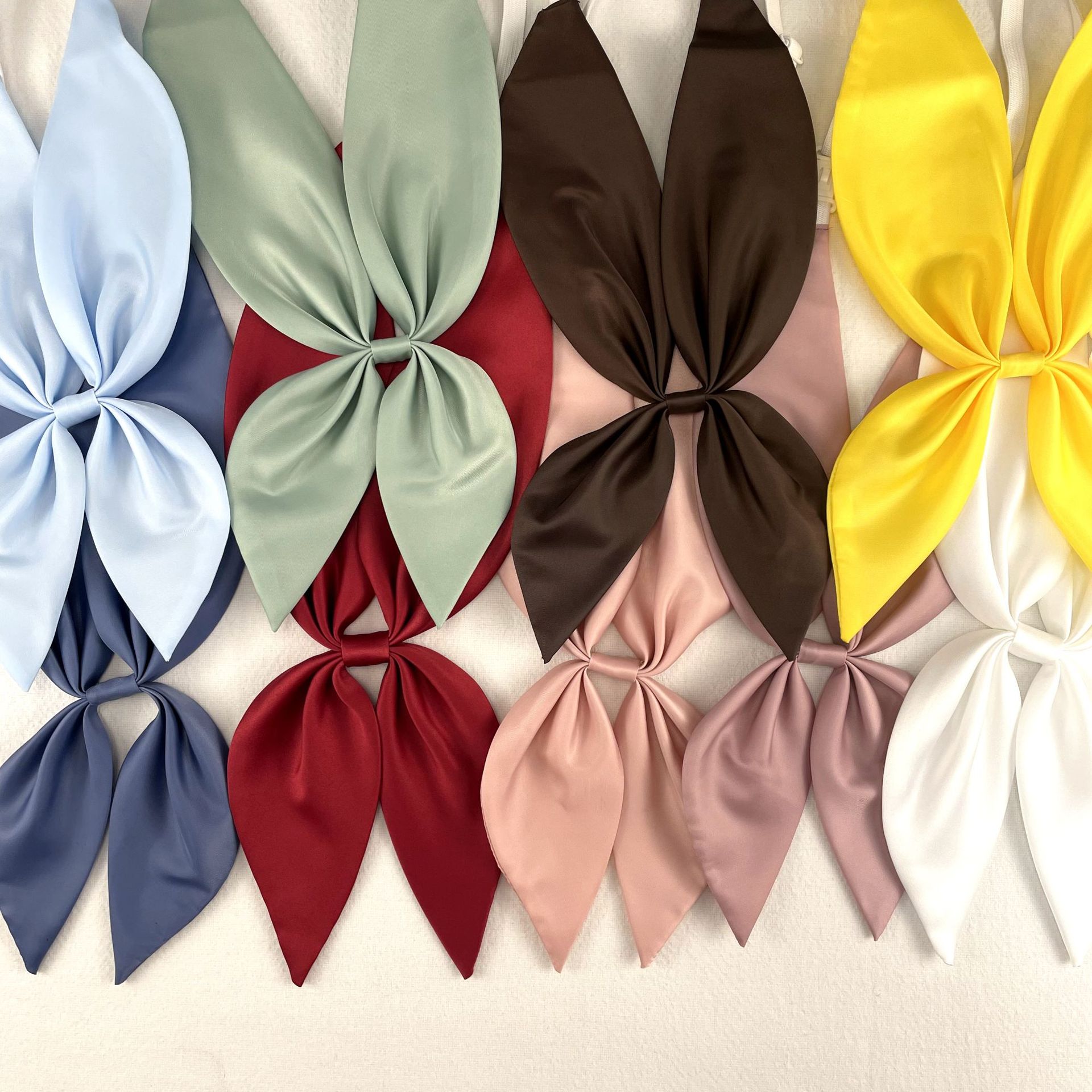 Goldfish Knot Jk Bow Tie Imitation Triangle Towel Free Slayer Suit Scarf Japanese Style Bow Neck Flower wine red Pink