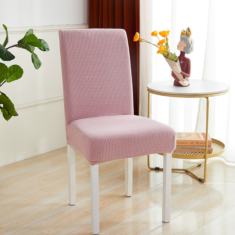 Picture of Plaid Polar Fleece Thickeneded One-Piece Elastic Hotel Restaurant Chair Cover Anti-Fouling Stool Cover Chair Cover