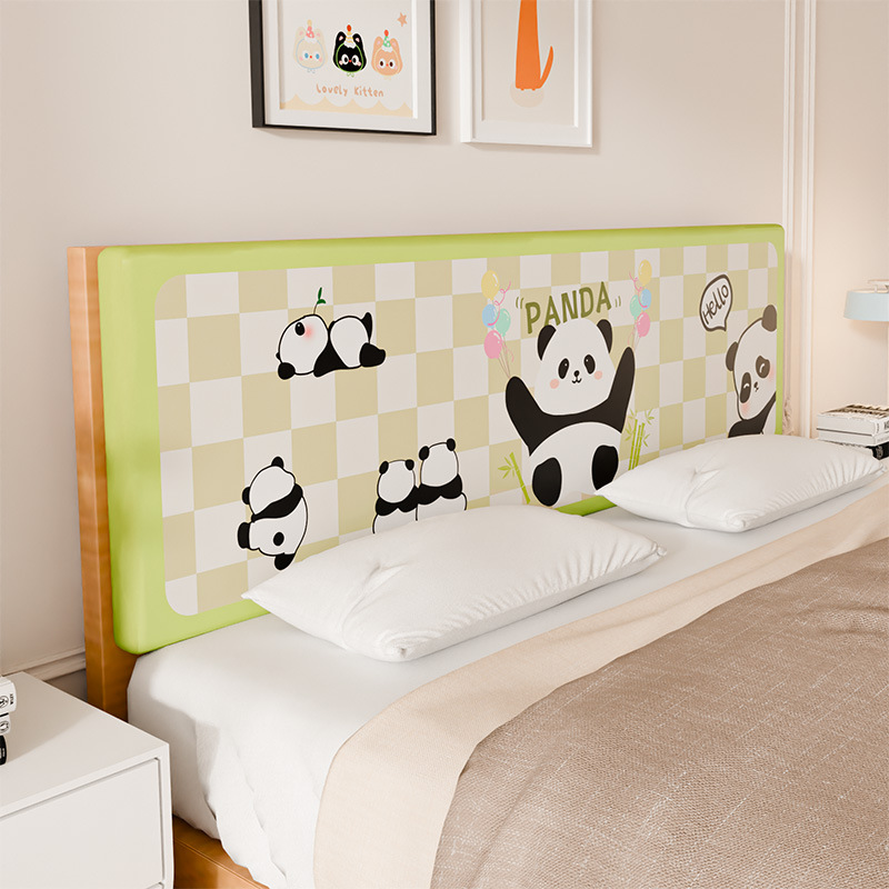 Picture of Home Bedroom Cartoon Bedside Cushion Thickeneded High-Density Sponge High Rebound Fixed Self-Adhesive Tatami Bed Cushion