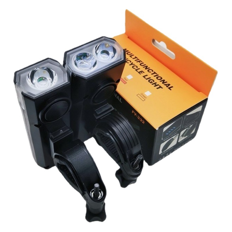 Bicycle light cycling light USB rechargeable car light mountain bike flashlight outdoor sports light lumen horn light