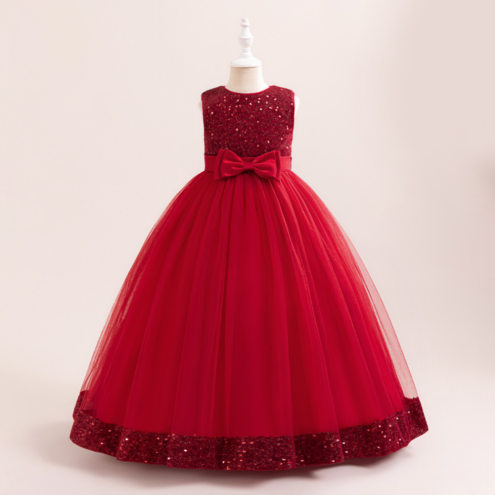 European and American New Girls' Dress Cross-border Host Pengpeng Princess Dress Piano Dress Children's Dress in stock