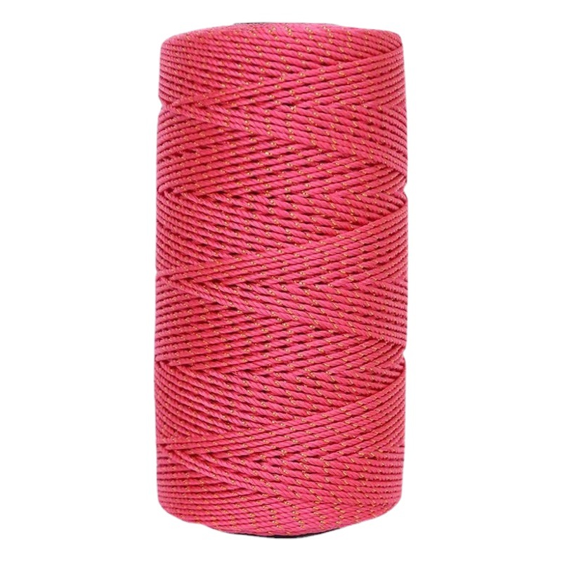 Thick-stranded Crochet thread hand-crocheted bag hand-woven cushion hat three-stranded Ice Silk hook shoe thread bright silk polypropylene thread