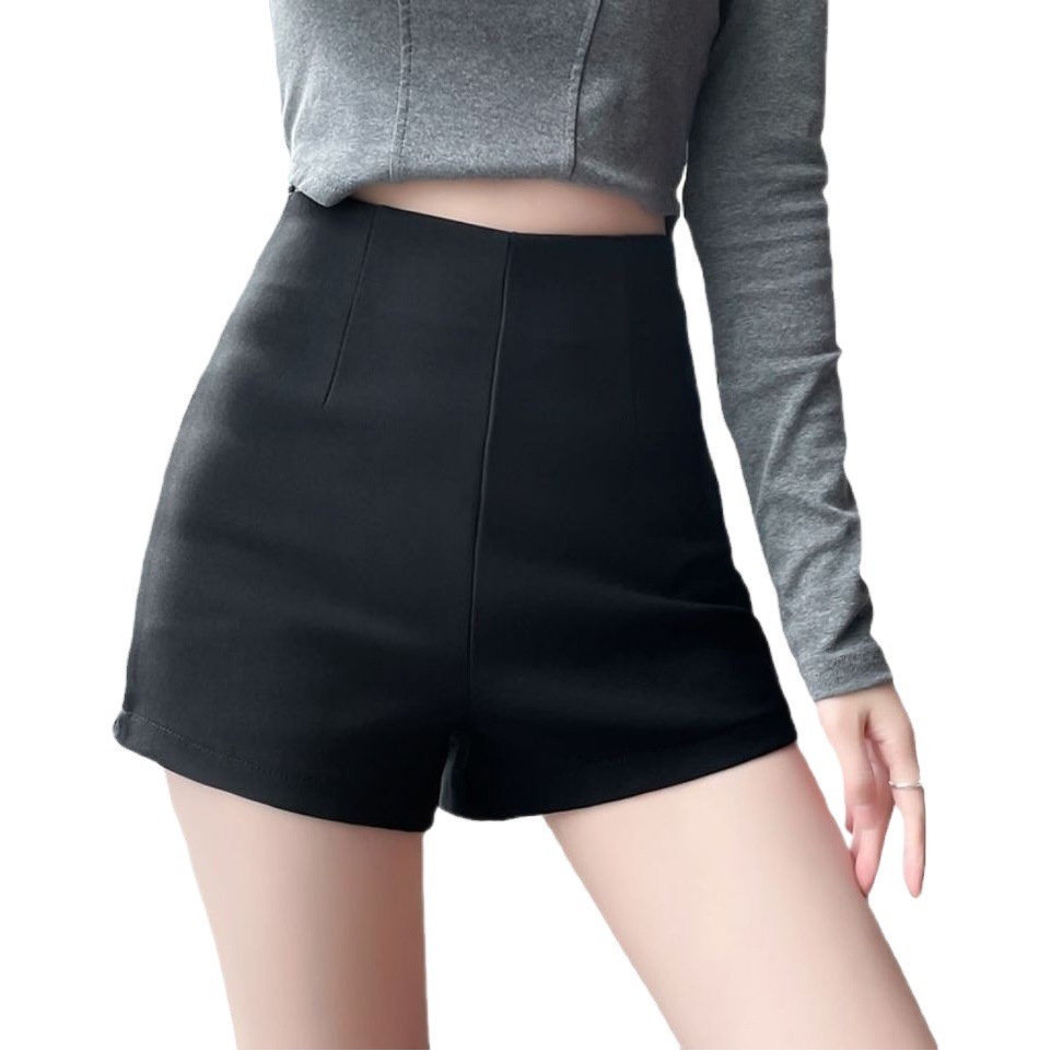 Bottoming Shorts Women's Summer Anti-running Pants Can be Wearable Outer Without Curling High Waist Black Thin Inner Safety Hot Pants