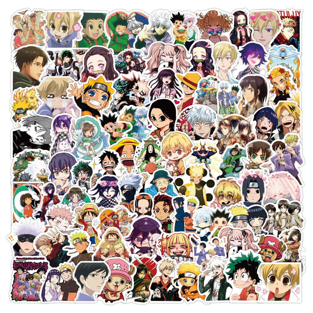 Picture of 300 Cartoon Animation Theme Mixed Graffiti Stickers Laptop Skateboard Luggage Waterproof Stickers Manufacturer Wholesale