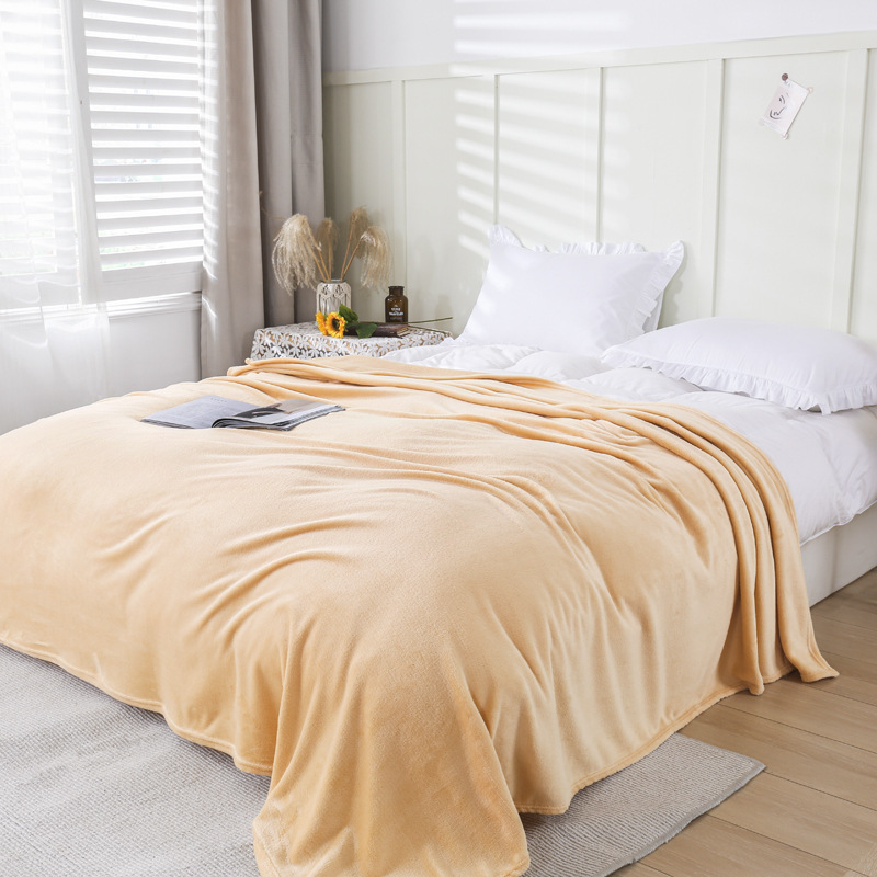 Picture of Small blanket winter coral blanket flannel single double bed sheet thickened female student dormitory quilt nap blanket