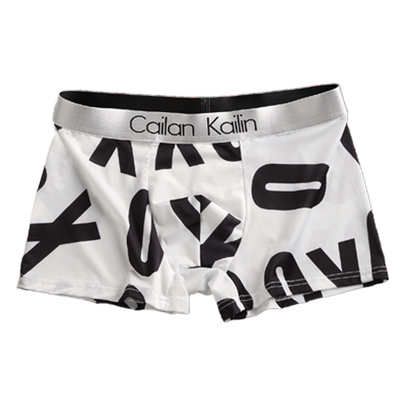 Men's underwear Ice Silk boxers summer cool sense printed pants breathable boxer pants thin manufacturers wholesale cross-border