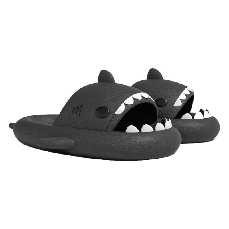 Shark Slippers Women's Summer Indoor Home Bathroom Bathing Couple Cartoon Women and Men's Thick Bottom EVA Sandals for Outer Wear