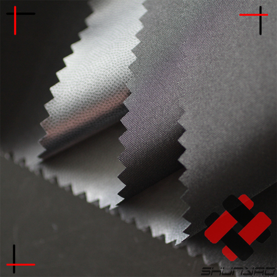 Shunyao TPU coating 150D double warp and double weft polyester plain fabric waterproof and moisture permeable jacket fabric