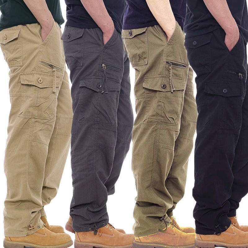 Wearing Three-year Wear-resistant Tooling Long Plus Size Men's Casual Pants Thick Spring and Autumn Work Pants Labor Protection Pants