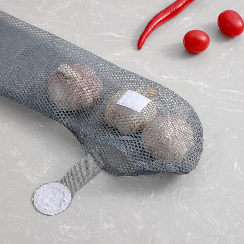 Picture of Fruit and Vegetable Ginger Garlic Hanging Bag Kitchen Storage Bag Moisture-proof Hanging Bag Net Bag Hanging Bag Wall Hanging Hollow Breathable Storage Artifact