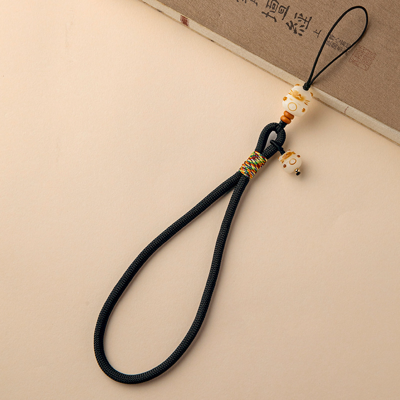 Picture of Cute Bodhi Lucky Cat Mobile Phone Chain Wrist Hanging Chain Pendant Pendant Exquisite Anti-loss Drop-resistant Mobile Phone Case Lanyard