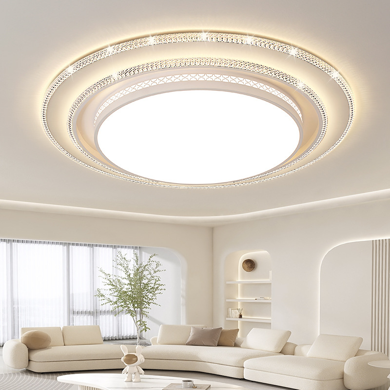 Picture of New round living room headlight light luxury high-end feeling crystal lamp modern simple ceiling lamp hall large size main lamp