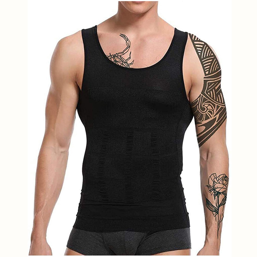 Picture of Men's Tummy Control Vest Slim N Lift Men's Body Shaping Vest Tight Vest Slim Chest Corset Waist Cross-Border