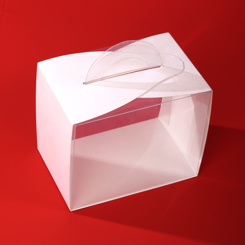Picture of Transparent Portable Cake Box Take-out West Point Packing Box Dessert Dessert Cut Mousse Baking Box