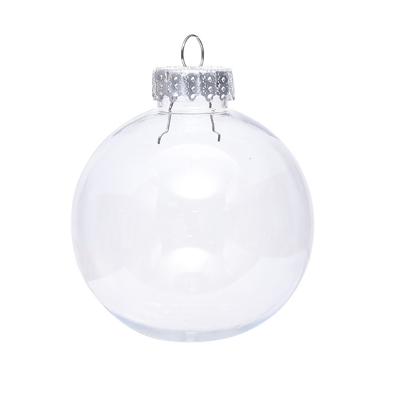 Picture of Transparent Christmas Ball Seamless Hollow Pet Plastic Christmas Ball Decoration Window Hanging Ball Christmas Tree Pendant