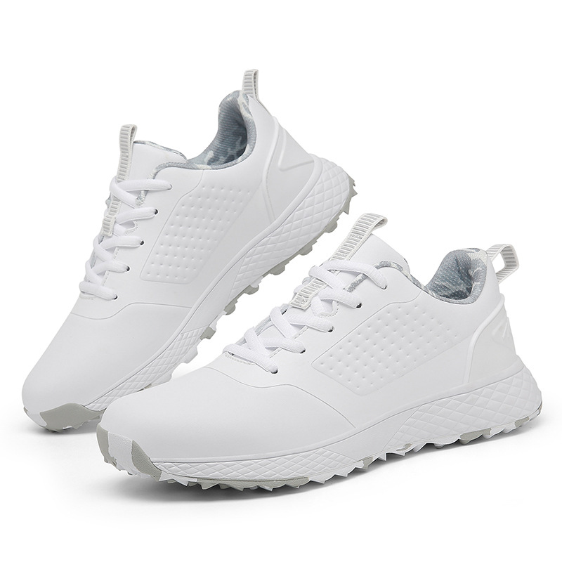 Cross-Border Golf Shoes for Women, Casual and Fashionable White Shoes, Breathable and Comfortable Sports Shoes, Low-Top Lace-Up Women's Shoes