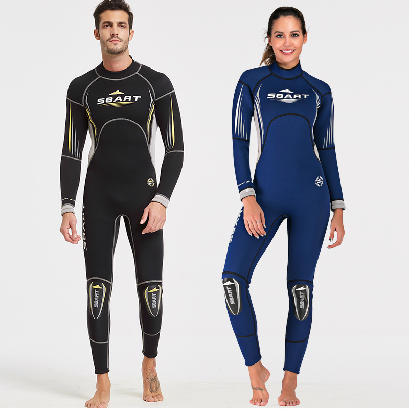 Shabbat 3mm One-piece Diving Suit for Men and Women Thickened Warm Back Zipper Snorkeling Deep Diving Winter Swimming Equipment Swimsuit