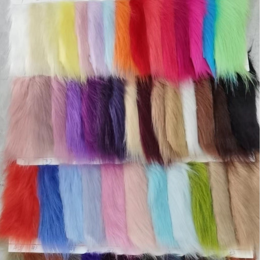 in stock 84 Color 40-60mm Long Wool High Faux Fox Fur Imitation Fur Clothing Hair Toys Long Wool Fabric