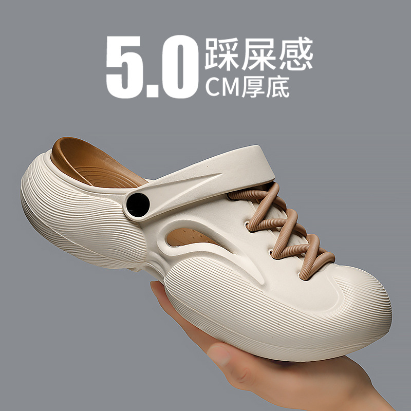 Hole Shoes Men's Summer 2025 New Style Baotou Outdoor Wear EVA Non-slip Wear-resistant Design Outdoor Breathable Sandals