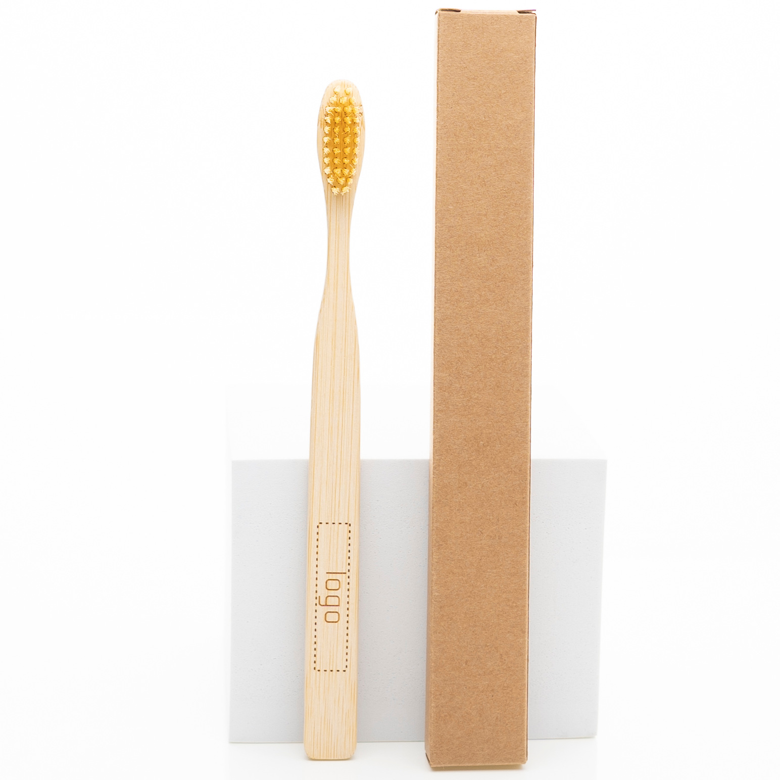 Picture of Hotel Disposable Bamboo Toothbrushes, Multi-Color Soft and Hard Bristles, Biodegradable Bamboo Toothbrushes, Customizable with Logo, Set Packaging