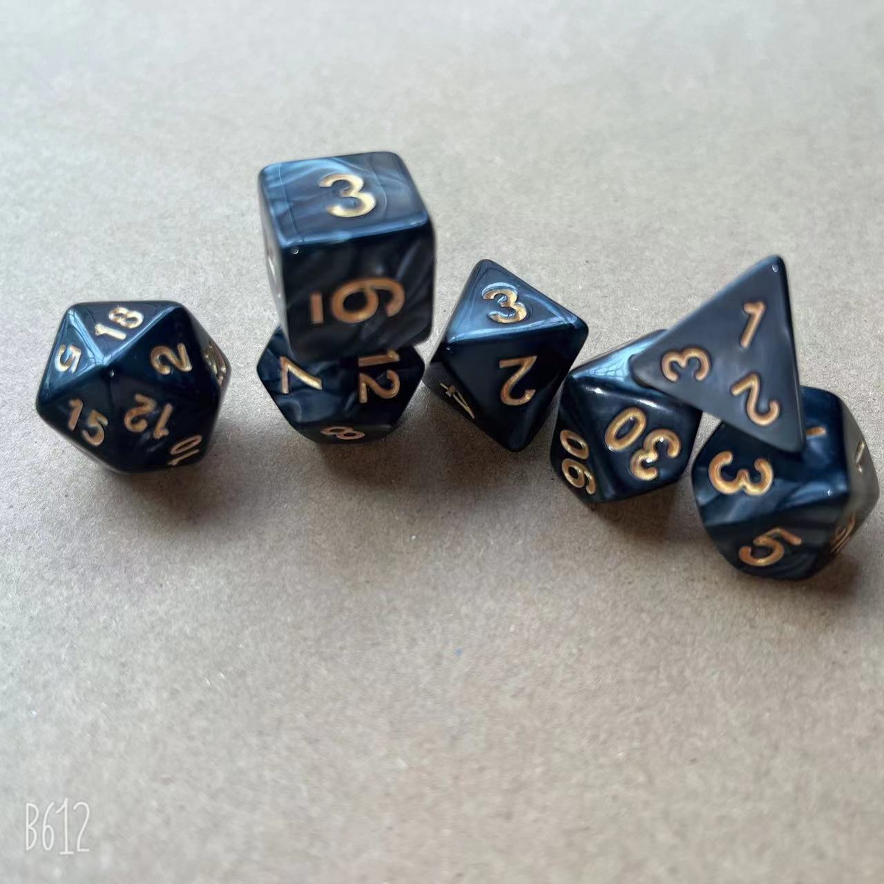 Picture of Multi-sided dice seven-piece Dungeons and Dragons table game dice DND sieve TRPG running group Amazon quick sale