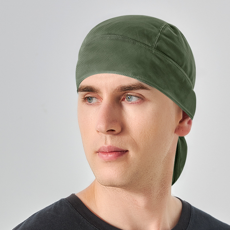 Picture of Pirate Hat Mesh Moisture-Wicking Ice Silk Cycling Cap Sports European and American Sun Protection Quick-Drying Headscarf Thin Breathable Moisture-Absorbing