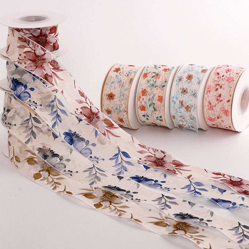 Mother's Day Trendy Spring Fresh Lace Handmade DIY Flower Bouquet with Ribbon Bow Floral Shop
