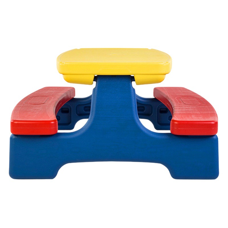 Foldable Children's Outdoor Table and Chairs with Umbrella for Four People Picnic Game Table Furniture Kindergarten Learning Desk Learning Table