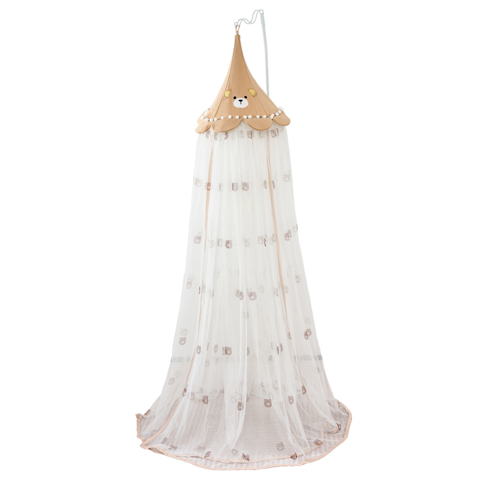 Picture of Universal Crib Mosquito Net Children's Bracket Mosquito Net Palace Luxury Floor Standing Mosquito Net Encrypted Baby Baby Mosquito Net