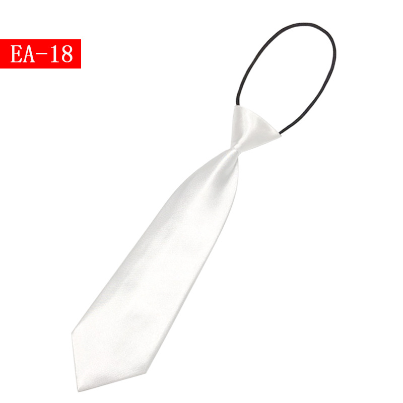 Picture of Children's solid color small tie boys and girls plain color short elastic belt baby children's children Primary School students Shengzhou manufacturers