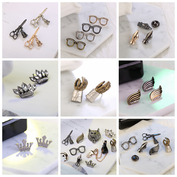 Picture of Popular Men's Suit Brooch Jewelry Retro Relief Badge Business Formal Collar Pin Wedding Groom Suit Decoration