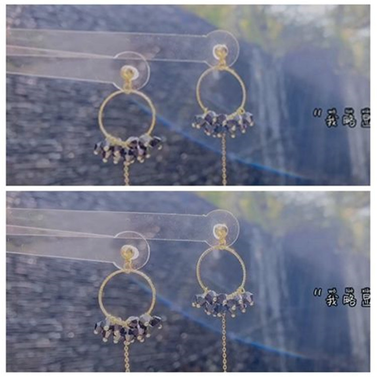 Picture of Transparent Acrylic Board Earrings Earrings Display Bar Stall Jewelry Shop Shake Voice Live Special Wear-free Test Rack