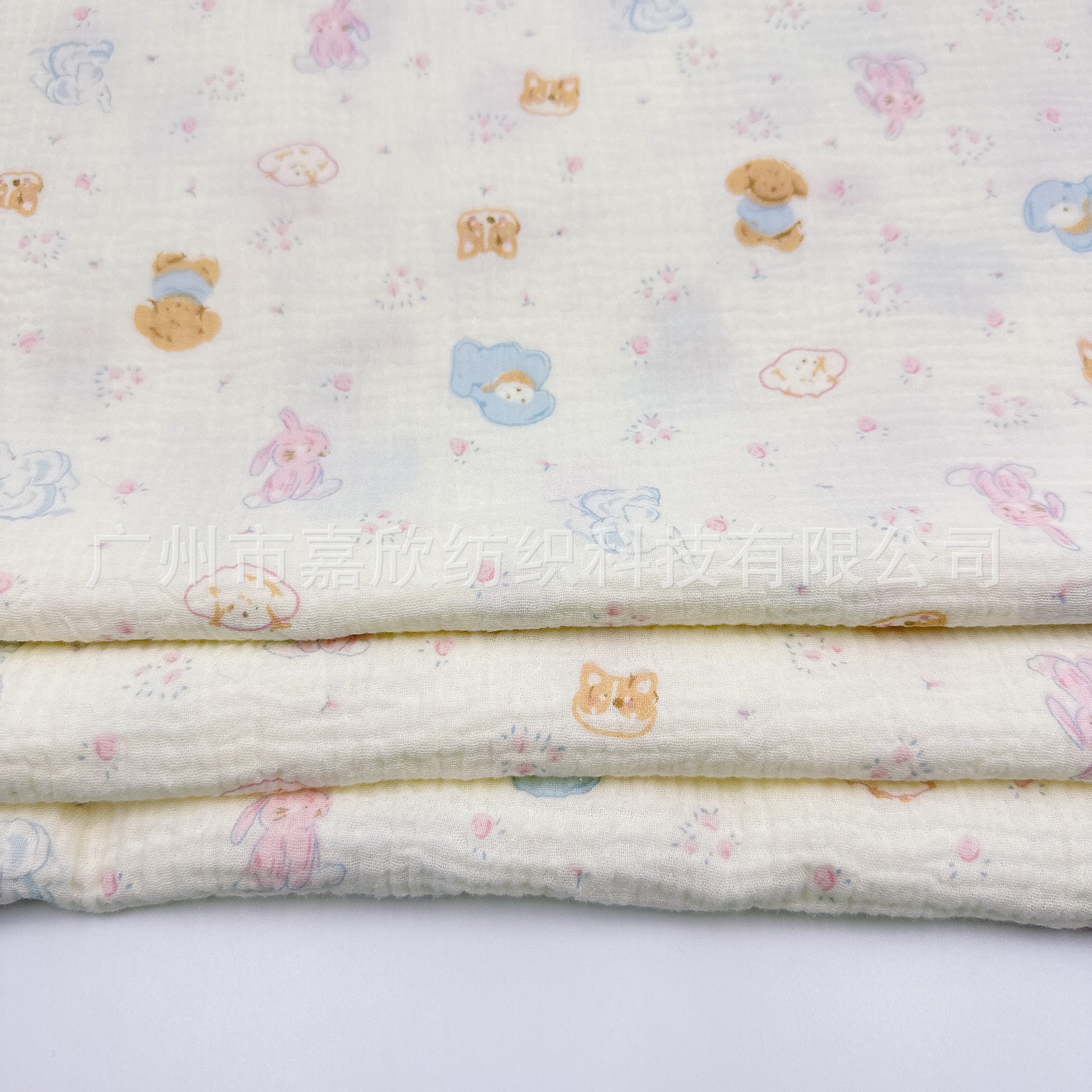 Picture of Women's Pure Cotton Pajamas Double-Layer Gauze Fabric Short-Sleeved Shorts Thin Cardigan New Soft Cotton Home Wear Fabric