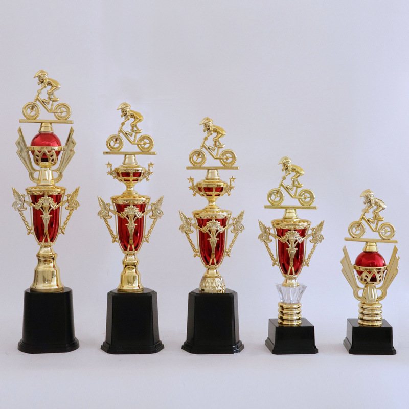 Trophy Children's Football Basketball Volleyball Running Sports Balance Car Creative Competition Plastic Trophy Custom Souvenirs