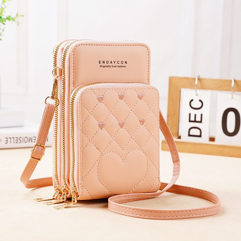 Picture of New Large Capacity Multi-functional Fashionable Simple Shoulder Bag Crossbody Three-layer Zipper Mobile Phone Bag Women's