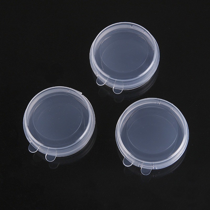 Round Earplug Box, Powder Puff Storage Box, Portable Cover Accessory Box, Pp Transparent Plastic Box, Factory Direct Sale