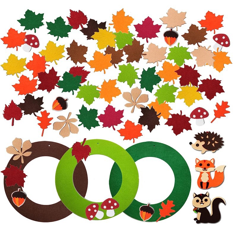 Picture of Autumn Theme DIY Decorative Craft Set Children's Gift Thanksgiving Halloween Art Decorative Pendant