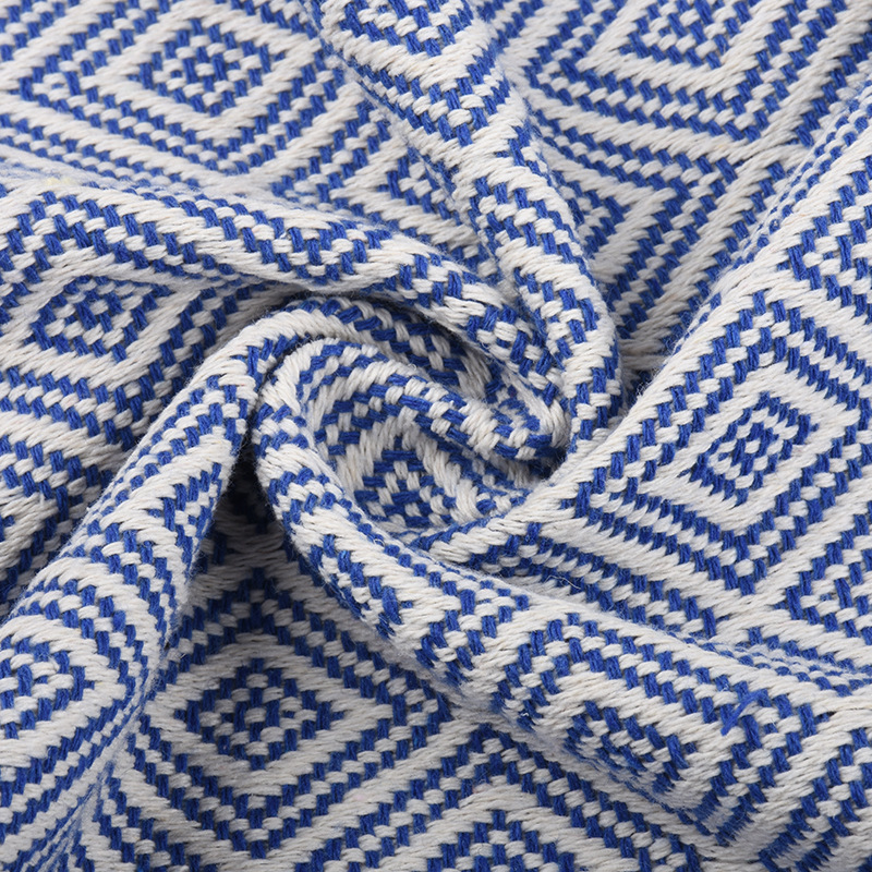 Picture of Diamond Plaid Yarn-Dyed Jacquard Fabric Polyester Cotton Two-Tone Blend Imitation Bags Shoes Hats Handbag Fabric